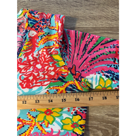 Lilly Pulitzer XS V Neck Long Sleeve Top Fishing For Compliments - Picture 5 of 7